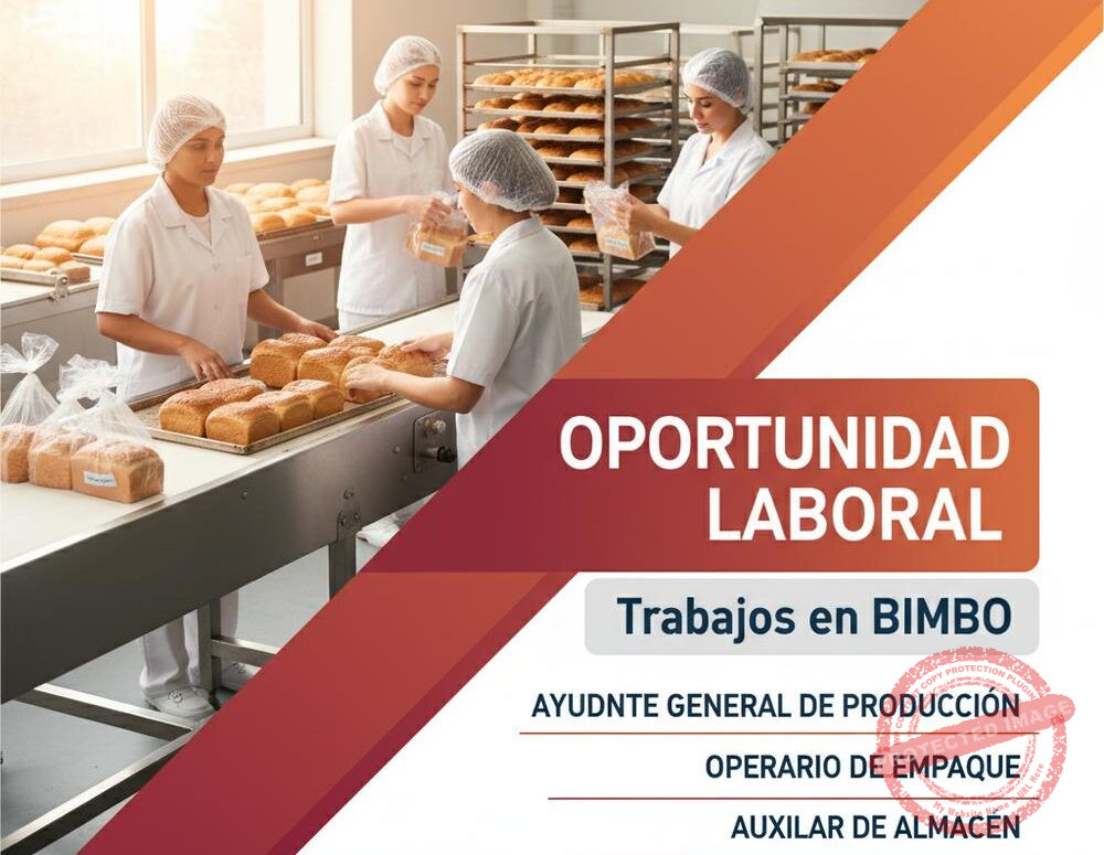Empleos en Grupo Bimbo México contratación inmediata en reparto y producción