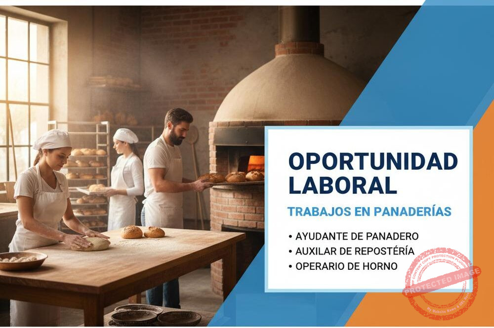 Empleos en Panaderías con oportunidades en horneado y atención al cliente