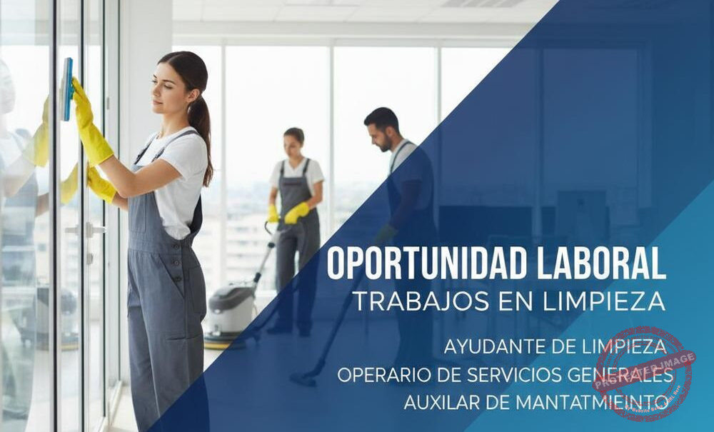 Personal de Limpieza con más de 80 vacantes disponibles