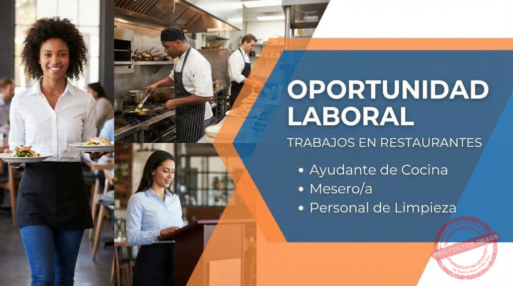 Trabajos en Restaurantes con convocatorias abiertas para cocina y meseros